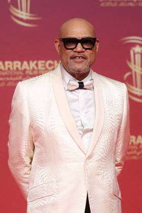 Laurence Fishburne and Bronwyn Dannenfelser attend the red carpet during day Five of the 22nd Marrakech International Film Festival Marrakech, Morocco 01 12 2025 451202 2025 12 02 MARRAKECH Morocco  Copyright: xRomualdxMeigneuxx xStarfacex STAR_451202_135