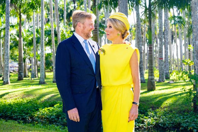 02-12-2025 Paramaribo King Willem-Alexander and Queen Maxima visited the palm garden and the childrens museum Villa Zapakara, a foundation that focuses on young people and their development through art, culture, and education, and the Natural Technology Institute on the 2nd day of the 3 day statevisit to Suriname. Â  Copyright: xPPEx