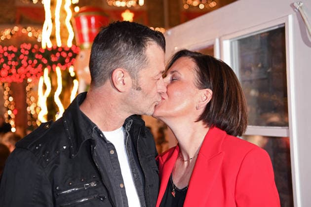 Achim Petry with wife Giovanna Cali KATY™S X MAS WONDERLAND by Kate Merlan at the Wolkenburg event location in Cologne on 02 12 2025