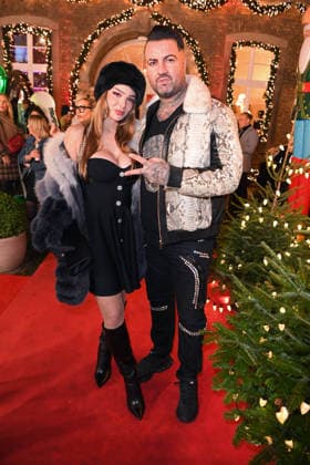 Cosimo Citiolo with girlfriend Nathalie Gaus KATY™S X MAS WONDERLAND by Kate Merlan at the Wolkenburg event location in Cologne on 02 12 2025