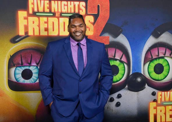 Cast member Theo Crane attends the motion picture teen horror thriller Five Nights At Freddy s 2 premiere at the TCL Chinese Theatre in the Hollywood section of Los Angeles on Tuesday, December 02, 2025. Storyline: One year has passed since the supernatural nightmare at Freddy Fazbear s Pizza. Anyone can survive five nights. This time, there will be no second chances.  LAP20251202834 JIMxRUYMEN