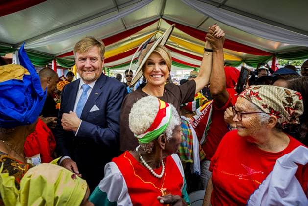 Dutch Royals Visit Suriname - Day 2 King Willem-Alexander and Queen Máxima are paying a state visit to the Republic of Suriname at the invitation of President Jennifer Geerlings-Simons. The Royal Couple will visit the community center of the Latour Community Work Foundation (Stibula) in the densely populated Latour neighborhood. Paramaribo, December 2, 2025, Latour Community Work Foundation. Photo by Bruno Press ABACAPRESS.COM Paramaribo Suriname  Copyright: xBrunoxPress ABACAx