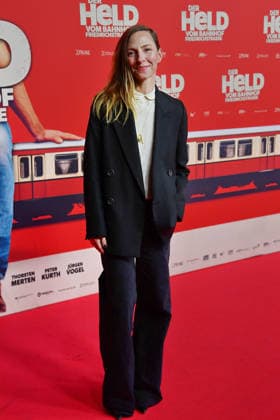 Katharina Schuettler at the premiere of DER HELD VOM BAHNHOF FRIEDRICHSTRASSE at the Delphi Filmpalast in Berlin 02 12 2025