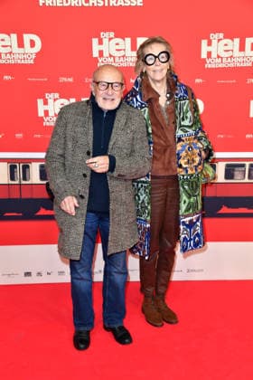 Volker Schlöndorff and Cornelia Freifrau von Maltzahn at the premiere of DER HELD VOM BAHNHOF FRIEDRICHSTRASSE at the Delphi Filmpalast in Berlin 02 12 2025