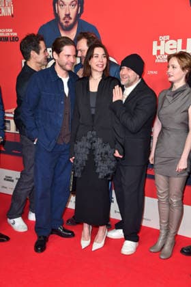 Daniel Brühl, Jürgen Vogel, Christiane Paul at the premiere of DER HELD VOM BAHNHOF FRIEDRICHSTRASSE at the Delphi Filmpalast in Berlin 02 12 2025