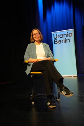 Event at the Urania in Berlin GER, Berlin, 20251202, Book launch and discussion with Anne Brorhilker, Cum Ex, billions and morals