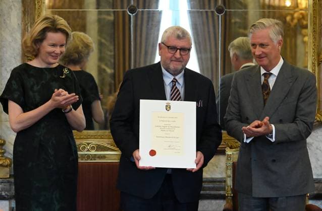 The King and Queen welcome the new Court Suppliers for the 2025 session BRUSSELS, BELGIUM - DECEMBER 3 : King Philippe and Queen Mathilde welcome the new Court Suppliers to the Royal Household for the 2025 session: The purveyors to the Royal Household are among others Atelier St Vincent Customised company for the maintenance, rental and repair of textiles and workwear Rochefort owner: Mr Ladislas Nagant de Deuxchaisnes.on December 03, 2025 in Brussels, Belgium, 03 12 2025 Brussels Belgium  Copyright: xBertxVanxDenxBrouckex