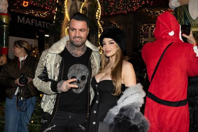 Katys X mas Wonderland 2025 Cosimo Citiolo and Nathalie Gaus at Katys X mas Wonderland Event by Kate Merlan in the Wolkenburg Koeln on 02 12 2025 Koeln Wolkenburg Nordrhein Westfalen