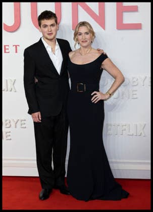 . 03 12 2025. London, United Kingdom. Kate Winslet and her son Joe Anders arriving at the Goodbye June world premiere in London.  xStephenxLockx xi-Imagesx IIM-26431-0023