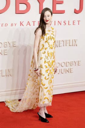 December 3, 2025, London, United Kingdom: Andrea Riseborough attends the Goodbye June World film premiere at Curzon Mayfair, London. London United Kingdom - ZUMAs197 20251203_aaa_s197_150 Copyright: xPhilxLewisx