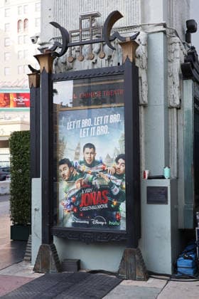 December 3, 2025, Los Angeles, California, USA: Jonas Movie Poster at a ceremony honoring the Jonas Brothers with hand and foot prints at the TCL Chinese Theatre IMAX. Los Angeles USA - ZUMAg107 20251203_zep_g107_044 Copyright: xNinaxPrommerx
