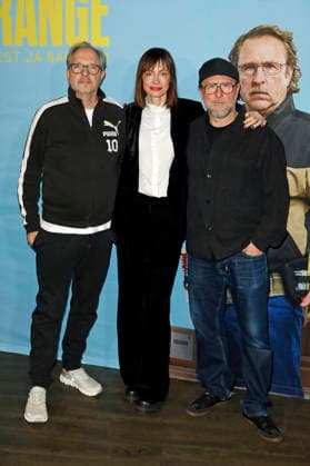 Olli Dittrich, Katharina Marie Schubert and Bjarne Mädel at the preview of the NDR comedy Prange Man ist ja Nachbar at UCI Mundsburg, Hamburg, 03 12 2025 Foto:xC.xTamckex xFuturexImagex prange_5227