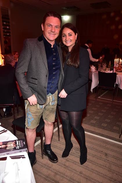 2 Kindeswohl Berlin Charity Gala 2025 Stefan Mross with girlfriend Eva Luginger Arrival, red carpet 2 Kindeswohl Berlin Charity Gala 2025Ò at the Hotel Pullman Berlin Schweizerhof in Berlin on 04 12 2025 Photopress Mueller