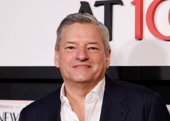 Ted Sarandos arrives on the red carpet at Netflix s The New Yorker At 100 New York Screening at The Paris Theatre in New York City on Thursday, December 4, 2025.  NYP20251204150 JOHNxANGELILLO