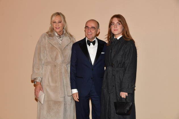 Rome, Cinecitta Studios Premiere of the Film Brunello Il Visionario Garbato , In the photo: Giuseppe Tornatore with Roberta Pacetti and daughter  Copyright: xVincenzoxLandix xipa-agency.netx xVincenzoxLandix IPA_Agency_IPA68756510