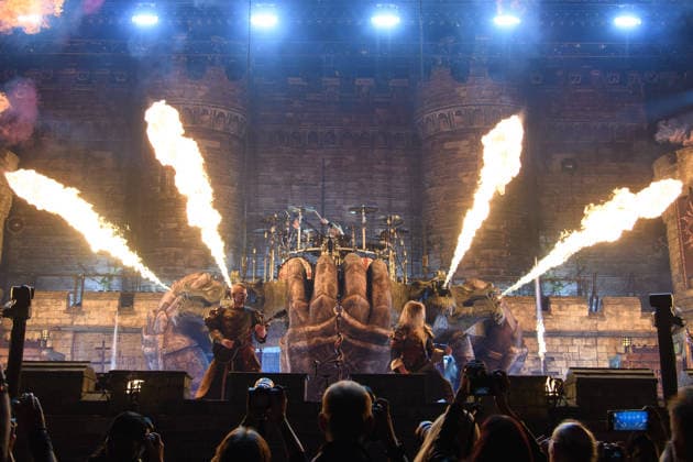 Sabaton Perform at O2 Arena, London (L-R) - Guitarist Chris Rörland, Bassist Pär Sundström, Lead singer Joakim BrodÃ n and Guitarist Chris Rörland of Swedish power metal band Sabaton and Napoleon Bonaparte played by Raphael Lecat performs at O2 Arena, London, England, UK on Thursday 4 December 2025 as part of their The Legendary Tour ., Credit:Justin Ng Avalon UK, England, London, O2 Arena  Copyright: xJustinxNgx xAvalonx 1056612022