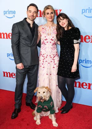 Los Angeles Special Screening Of Amazon Prime Video s Merv CULVER CITY, LOS ANGELES, CALIFORNIA, USA - DECEMBER 04: English actor Charlie Cox, British playwright, theatre director and screenwriter Jessica Swale, American actress, singer, songwriter, and producer Zooey Deschanel and Gus the Dog arrive at the Los Angeles Special Screening Of Amazon Prime Video s Merv held at The Culver Theater on December 4, 2025 in Culver City, Los Angeles, California, United States., Credit:Xavier Collin Avalon United States, California, Culver City, The Culver Theater Copyright: xXavierxCollinx xAvalonx 1056628150