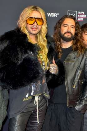 ABBbielefeld Tokio Hotel, Bill Kaulitz ,Tom Kaulitz as guests on the red carpet at the WDR Music Award 1 Live Krone at Lokschuppen Bielefeld on 04 12 2025 NRW Germany