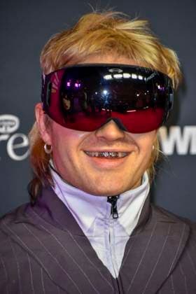 ABBbielefeld Ski Aggu , August Jean Diederich Saenger as guest on the red carpet at the WDR Music Award 1 Live Krone at Lokschuppen Bielefeld on 04 12 2025 NRW Germany