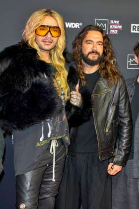 ABBbielefeld Tokio Hotel, Bill Kaulitz ,Tom Kaulitz as guests on the red carpet at the WDR Music Award 1 Live Krone at Lokschuppen Bielefeld on 04 12 2025 NRW Germany