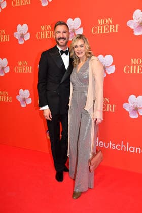 Jochen Schropp and Gesine Cukrowski at the Mon Cheri Barbara Day event on 4 12 2025 at the Residenz in Munich Mon Cheri Barbara Day 2025 event in Munich