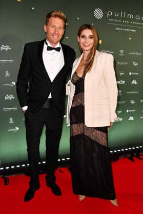 Maximilian Arland and Rebecca Kunikowski at the 2 Kindeswohl Berlin Charity Gala 2025 at the Hotel Pullman Berlin Schweizerhof in Berlin 04 12 2025