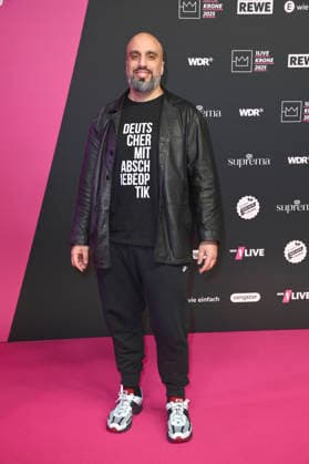 Abdelkarim at the 26 award ceremony of the 1Live Krone 2025 in the Lokschuppen Bielefeld, 04 12 2025 geislerfp_krone2025_5464