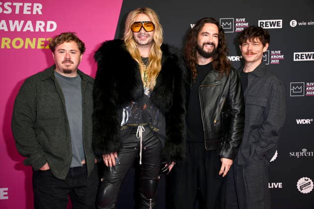 Tokio Hotel at the 26 award ceremony of the 1Live Krone 2025 in the Lokschuppen Bielefeld, 04 12 2025 geislerfp_krone2025_5880