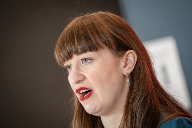 Heidi Reichinnek, Chairwoman of the Die Linke parliamentary group in the German Bundestag, parliamentary group level Heidi Reichinnek, Chairwoman of the Die Linke parliamentary group in the German Bundestag, parliamentary group level, Berlin Berlin Germany Bundestag, parliamentary group level