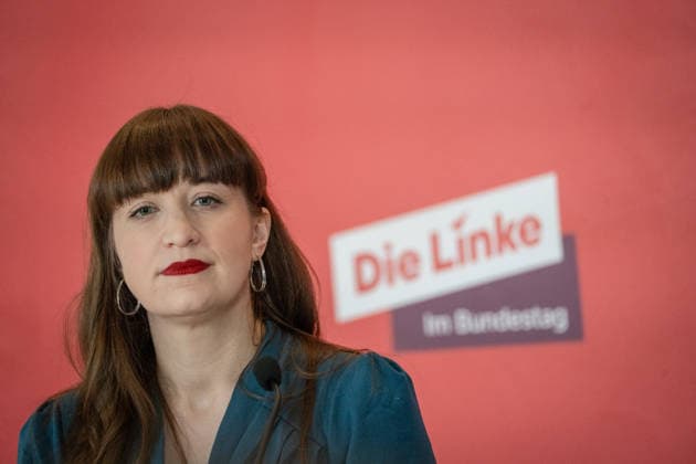 Heidi Reichinnek, Chairwoman of the Die Linke parliamentary group in the German Bundestag, parliamentary group level Heidi Reichinnek, Chairwoman of the Die Linke parliamentary group in the German Bundestag, parliamentary group level, Berlin Berlin Germany Bundestag, parliamentary group level