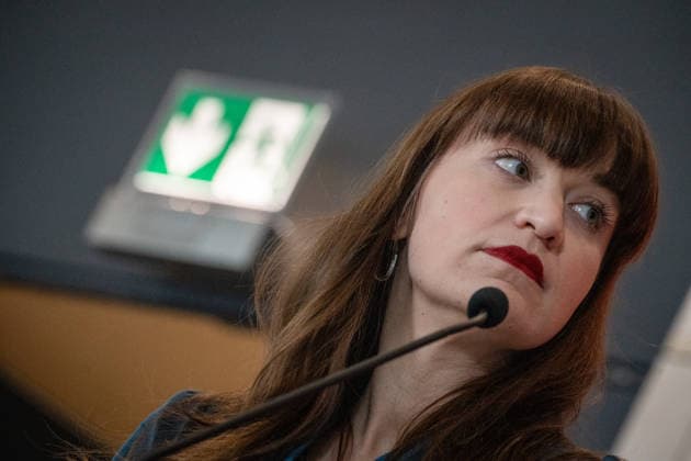 Heidi Reichinnek, Chairwoman of the Die Linke parliamentary group in the German Bundestag, parliamentary group level Heidi Reichinnek, Chairwoman of the Die Linke parliamentary group in the German Bundestag, parliamentary group level, Berlin Berlin Germany Bundestag, parliamentary group level