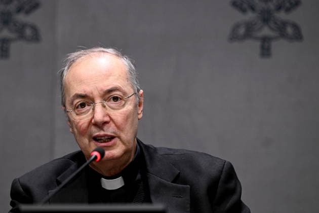 December 5, 2025, Vatican City, Rome, Vatican: Press conference for the Concert with the Poor. Pictured is Don Marco Frisina. Vatican City, Dec 5th, 2025 Vatican City Vatican  - ZUMAa289 20251205_zia_a289_115 Copyright: xMariaxLauraxAntonelli Agfx