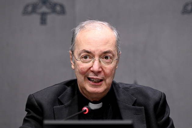 December 5, 2025, Vatican City, Rome, Vatican: Press conference for the Concert with the Poor. Pictured is Don Marco Frisina. Vatican City, Dec 5th, 2025 Vatican City Vatican  - ZUMAa289 20251205_zia_a289_116 Copyright: xMariaxLauraxAntonelli Agfx