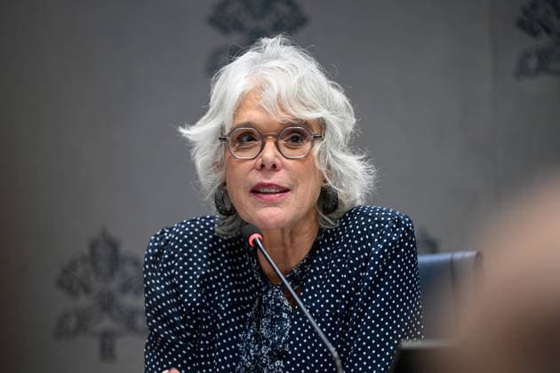 December 5, 2025, Vatican City, Rome, Vatican: Press conference for the Concert with the Poor. Pictured: Christiane Murray Vatican City, Dec 5th, 2025 Vatican City Vatican  - ZUMAa289 20251205_zia_a289_124 Copyright: xMariaxLauraxAntonelli Agfx