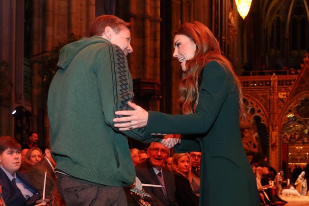 Members Of The Royal Family Attend The Together At Christmas Carol Service LONDON, ENGLAND - DECEMBER 05: Professor Green speaks with Catherine, Princess of Wales at the Together At Christmas Carol Service at Westminster Abbey on December 05, 2025 in London, England. Led by The Princess and supported by The Royal Foundation, the annual event offered a chance to pause and reflect on the values of love, compassion, and the connections we share. The service also highlighted remarkable individuals from across the UK who have demonstrated extraordinary kindness, empathy, and support within their communities., Credit:Chris Jackson Avalon United Kingdom, England, London, Westminster Abbey  Copyright: xChrisxJacksonx xAvalonx 1056773214