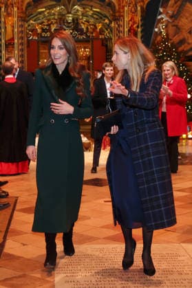 Members Of The Royal Family Attend The Together At Christmas Carol Service LONDON, ENGLAND - DECEMBER 05: Catherine, Princess of Wales (L) attends the Together At Christmas Carol Service at Westminster Abbey on December 05, 2025 in London, England. Led by The Princess and supported by The Royal Foundation, the annual event offered a chance to pause and reflect on the values of love, compassion, and the connections we share. The service also highlighted remarkable individuals from across the UK who have demonstrated extraordinary kindness, empathy, and support within their communities., Credit:Chris Jackson Avalon United Kingdom, England, London, Westminster Abbey  Copyright: xChrisxJacksonx xAvalonx 1056773274