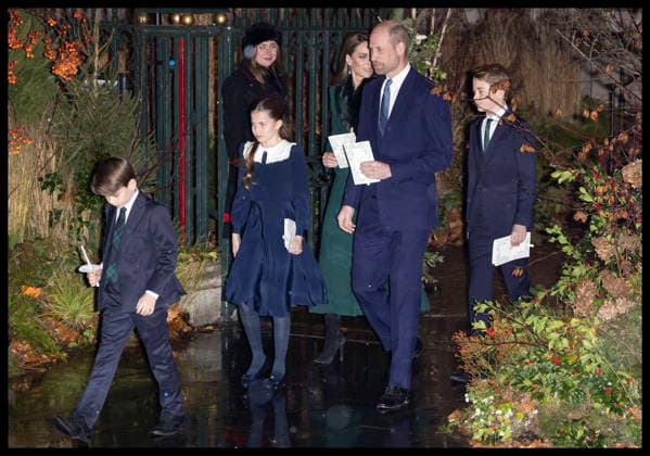 . 05 12 2025. London, United Kingdom. Prince William , Kate Middleton, Prince George, Princess Charlotte and Prince Louis leaving the Together at Christmas carol service at Westminster Abbey in London.  xStephenxLockx xi-Imagesx IIM-26438-0029