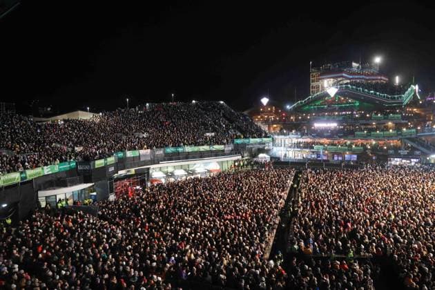 04 12 2025, Schladming, AUT, On the road in Styria, Ski Opening 2025, Press conference, in the picture Backstreet Boys, Feature, Overview, Planai Stadium,