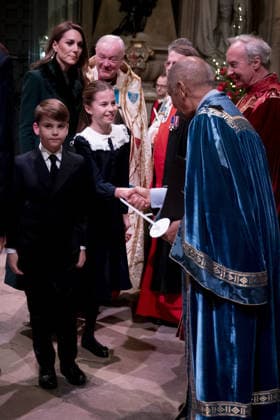 . 05 12 2025. London, United Kingdom. Prince William and Kate Middleton , the Prince and Princess of Wales, with their children Prince George, Princess Charlotte and Prince Louis at the Together at Christmas carol service at Westminster Abbey in London.  xPicturexbyxxi-Imagesx xPoolx IIM-26438-0050