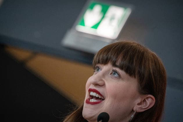 Heidi Reichinnek, Chairwoman of the Die Linke parliamentary group in the German Bundestag, parliamentary group level Heidi Reichinnek, Chairwoman of the Die Linke parliamentary group in the German Bundestag, parliamentary group level, Berlin Berlin Germany Bundestag, parliamentary group level