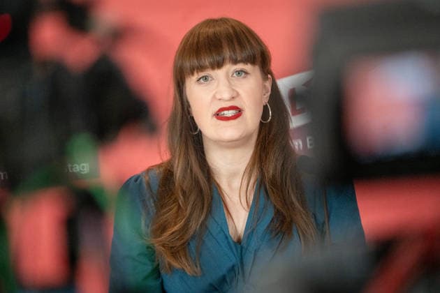 Heidi Reichinnek, Chairwoman of the Die Linke parliamentary group in the German Bundestag, parliamentary group level Heidi Reichinnek, Chairwoman of the Die Linke parliamentary group in the German Bundestag, parliamentary group level, Berlin Berlin Germany Bundestag, parliamentary group level