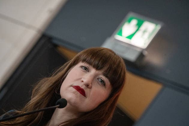 Heidi Reichinnek, Chairwoman of the Die Linke parliamentary group in the German Bundestag, parliamentary group level Heidi Reichinnek, Chairwoman of the Die Linke parliamentary group in the German Bundestag, parliamentary group level, Berlin Berlin Germany Bundestag, parliamentary group level