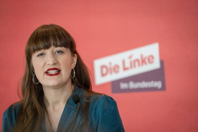 Heidi Reichinnek, Chairwoman of the Die Linke parliamentary group in the German Bundestag, parliamentary group level Heidi Reichinnek, Chairwoman of the Die Linke parliamentary group in the German Bundestag, parliamentary group level, Berlin Berlin Germany Bundestag, parliamentary group level