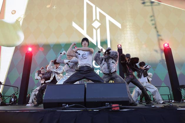 iHeartRadio 102.7 KIIS FM s Jingle Ball 2025 - Pre-Show Village Keigo Sato, Junki Kono, Syoya Kimata, Sho Yonashiro, Sukai Kinjo, Takumi Kawanishi, Ren Kawashiri, Issei Mamehara, Ruki Shiroiwa of JO1 perform at iHeartRadio 102.7 KIIS FM s Jingle Ball 2025 Presented by Capital One - Pre-Show at Intuit Dome on December 05, 2025 in Los Angeles, California. Inglewood INTUIT DOME California USA Copyright: xCraSH imageSPACEx