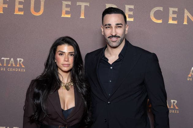 Avatar: Fire And Ash European Premiere Guest and VIP - Paris AJ Brazilian content creator Louana Franco Silva and French former football player Adil Rami attends the Avatar: Fire And Ash European Premiere on December 5, 2025 at the Seine Musicale in Boulogne-Billancourt, near Paris, France. Photo by Alexis Jumeau ABACAPRESS.COM Paris France  Copyright: xJumeauxAlexis ABACAx