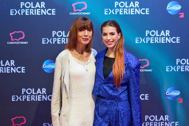 Katrin Goemann Elsner and Luisa Lulu Goemann Opening of the exhibition POLAR EXPERIENCE The immersive exhibition about the Arctic and Antarctic in the Arena Berlin on 05 12 2025 Opening Polar Experience