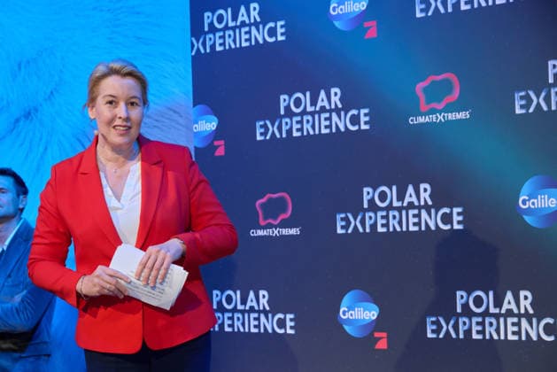Franziska Giffey Opening of the exhibition POLAR EXPERIENCE The immersive exhibition about the Arctic and Antarctic in the Arena Berlin on 05 12 2025 Opening Polar Experience