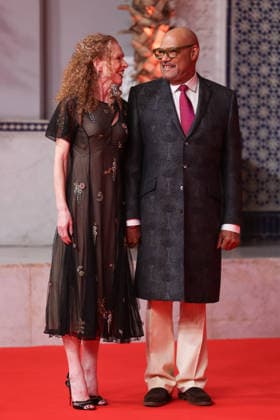 Laurence Fishburne and Bronwyn Dannenfelser attend the red carpet during day Eight of the 22nd Marrakech International Film Festival Marrakech, Morocco 05 12 2025 451297 2025 12 05 MARRAKECH Morocco  Copyright: xRomualdxMeigneuxx xStarfacex STAR_451297_018