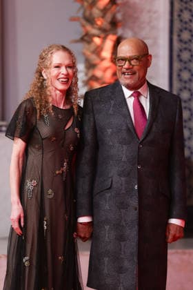 Laurence Fishburne and Bronwyn Dannenfelser attend the red carpet during day Eight of the 22nd Marrakech International Film Festival Marrakech, Morocco 05 12 2025 451297 2025 12 05 MARRAKECH Morocco  Copyright: xRomualdxMeigneuxx xStarfacex STAR_451297_019
