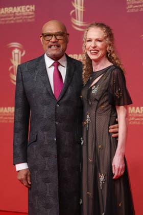 Laurence Fishburne and Bronwyn Dannenfelser attend the red carpet during day Eight of the 22nd Marrakech International Film Festival Marrakech, Morocco 05 12 2025 451297 2025 12 05 MARRAKECH Morocco  Copyright: xRomualdxMeigneuxx xStarfacex STAR_451297_021